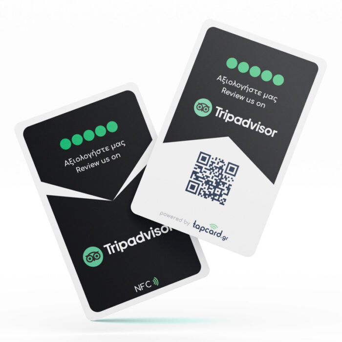 TapCard TripAdvisor Reviews Card Μαύρη